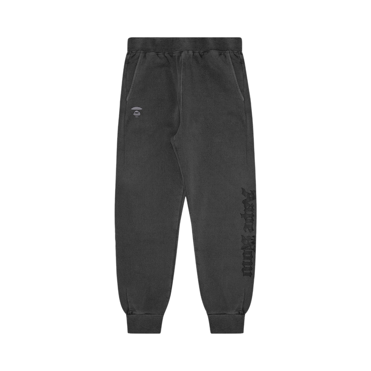 AAPE Moonface Embroidered Fleece Sweatpants "Black"
