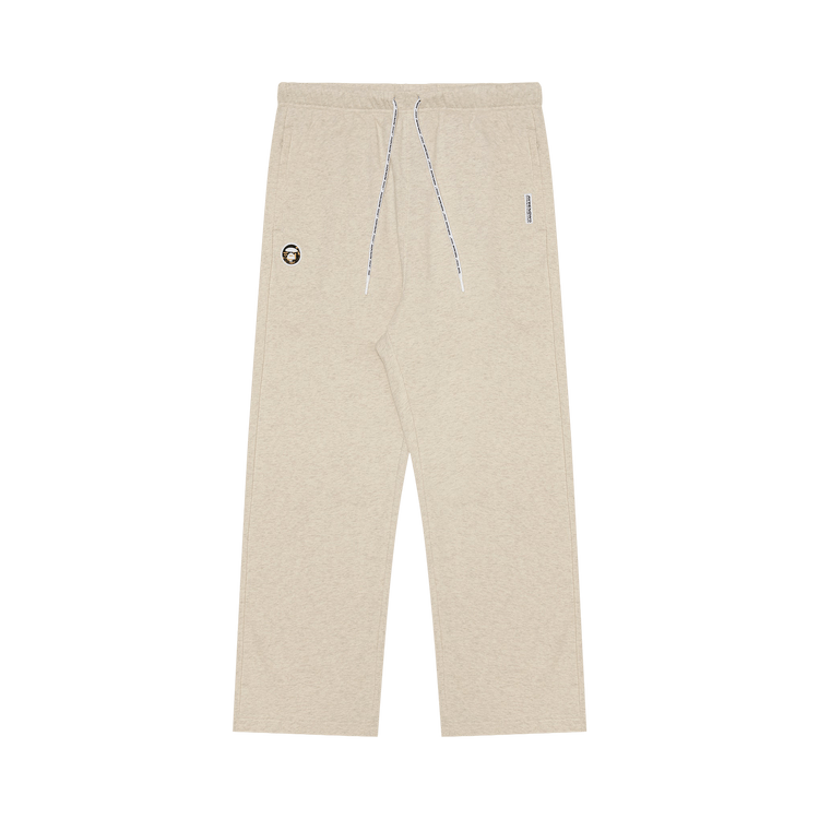 AAPE Moonface Patch Straight Sweatpants "Beige/Heather"