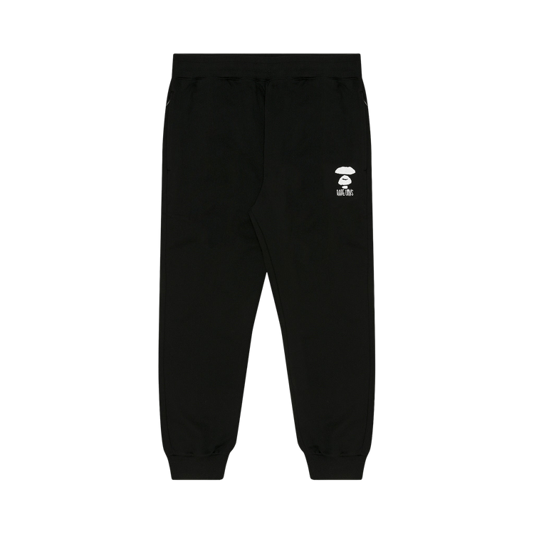AAPE Moonface Embroidered Sweatpants "Black"