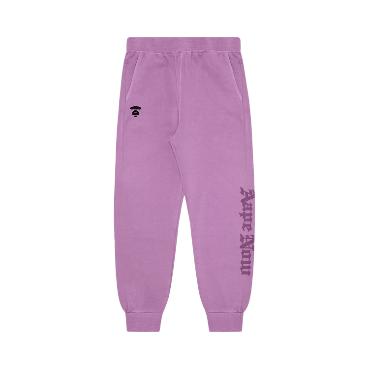 AAPE Moonface Embroidered Fleece Sweatpants "Purple/Light"
