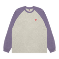 AAPE Now Heart Moonface Long Tee "Purple/Heather"