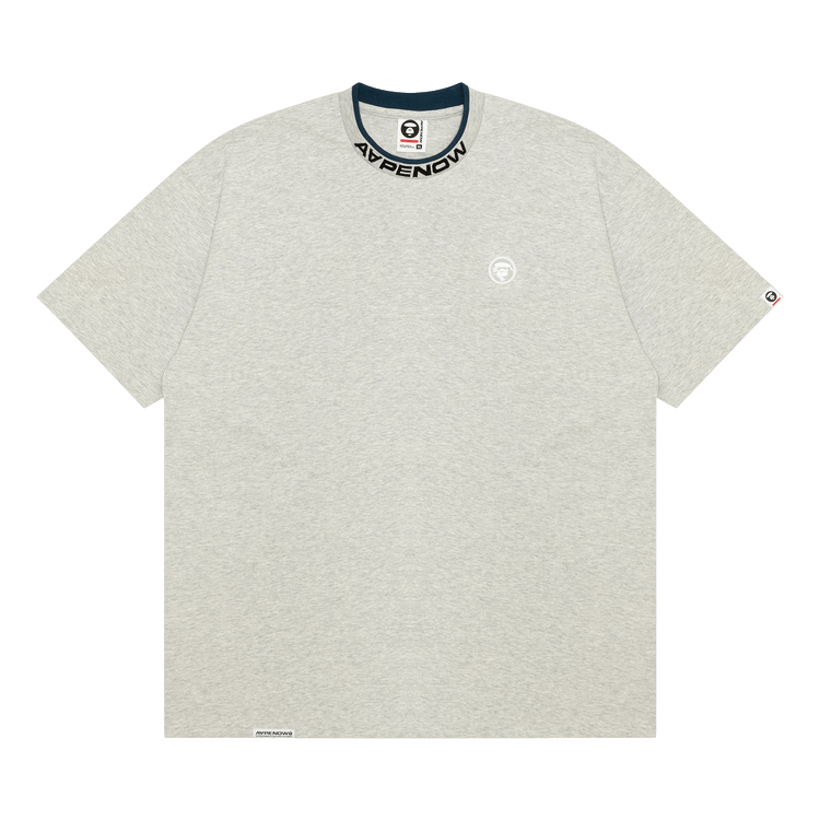 AAPE Now Moonface Logo Relaxed Fit Tee "White/Heather"