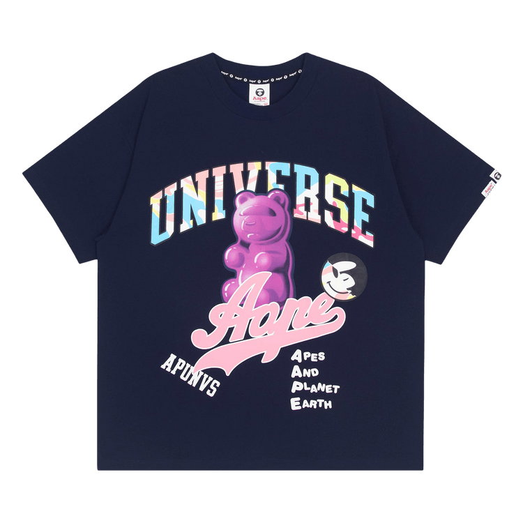 AAPE Graphic Printed Tee "Navy"