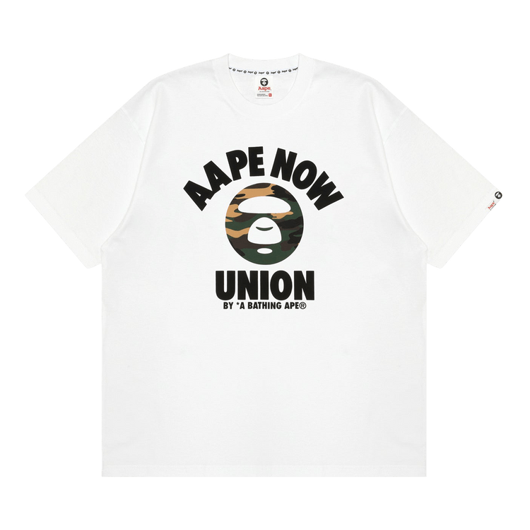 AAPE Now Graphic Tee "White/Green"