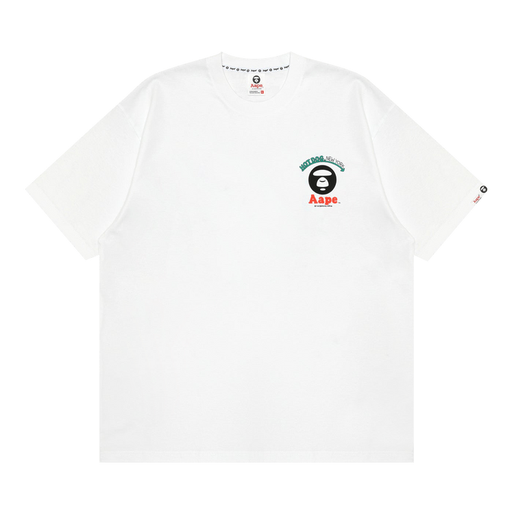 AAPE X Jun Oson Moonface Graphic Tee "White"