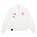 AAPE Moonface Brushed Zip-Up Sweater "Ivory"