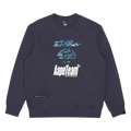 AAPE Moonface Puff Graphic Sweatshirt "Grey/Purple"