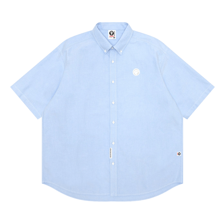AAPE Now Moonface Logo Short Sleeve Shirt "Blue"
