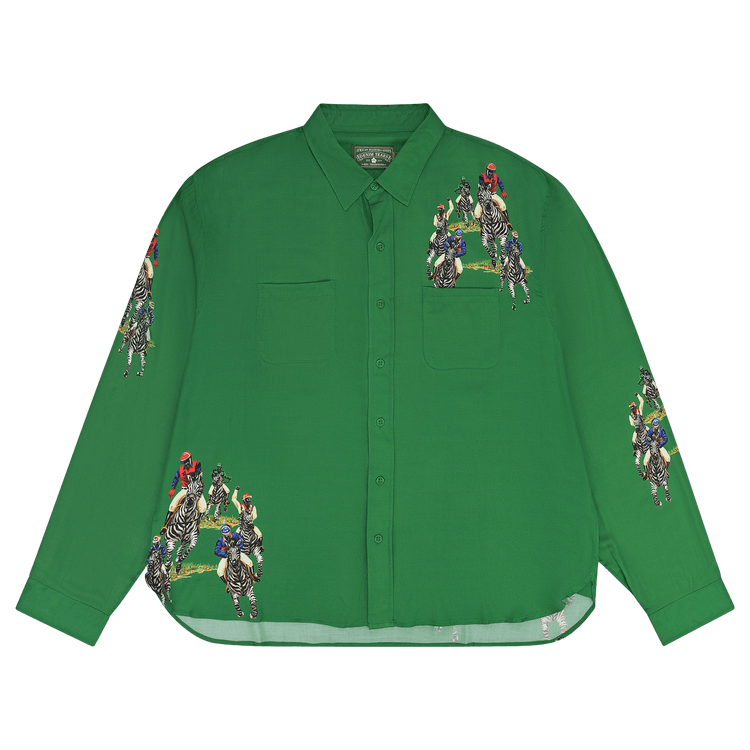 Denim Tears Jockey Riders Button Up "Green"