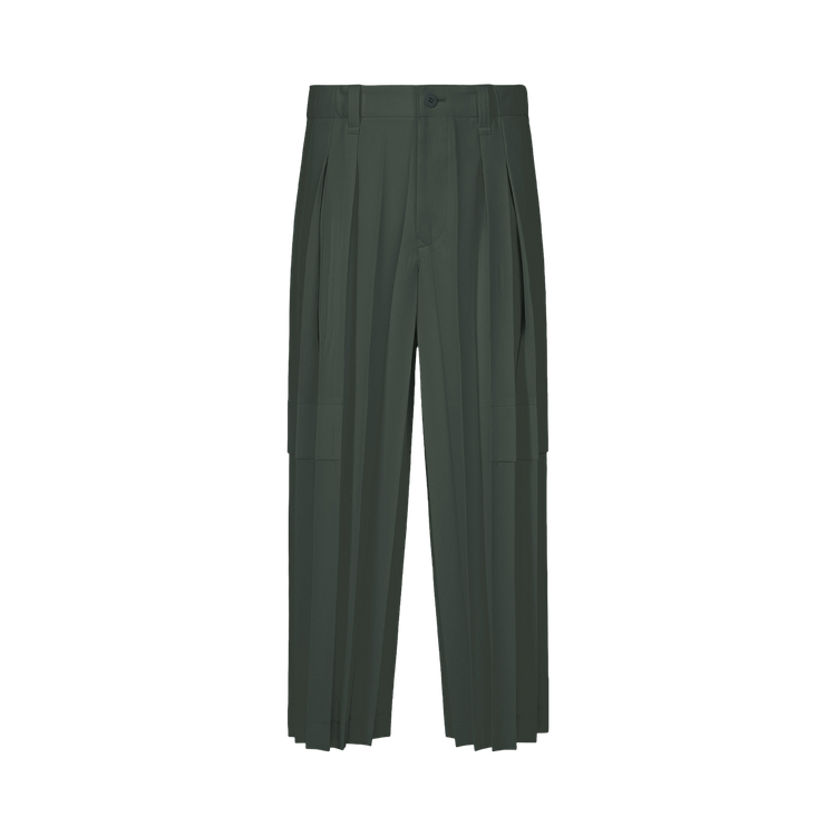 Issey Miyake Edge Trousers "Dark Green"