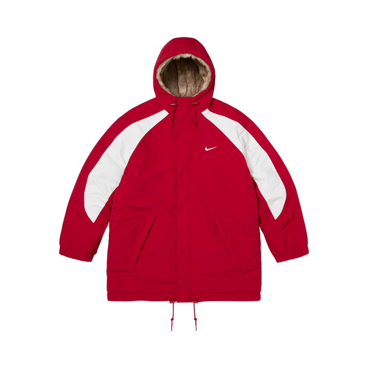 Supreme x Nike Faux Fur Reversible Parka "Red"