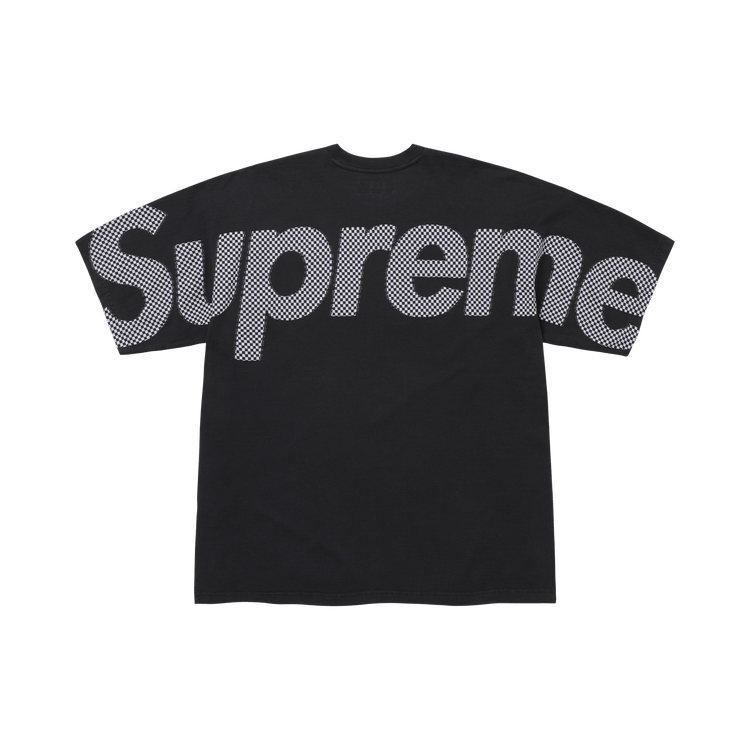 Supreme Checkerboard Intarsia Short-Sleeve Top "Black"