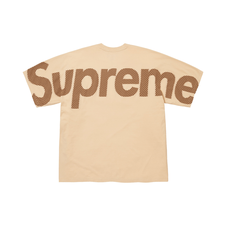Supreme Checkerboard Intarsia Short-Sleeve Top "Light Tan"