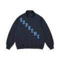 Supreme Slant Appliqué Half Zip Pullover "Navy"
