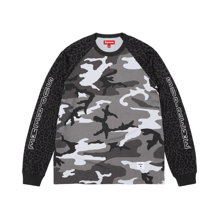 Supreme Wildlife Camo Raglan Long-Sleeve Top "Snow Camo"