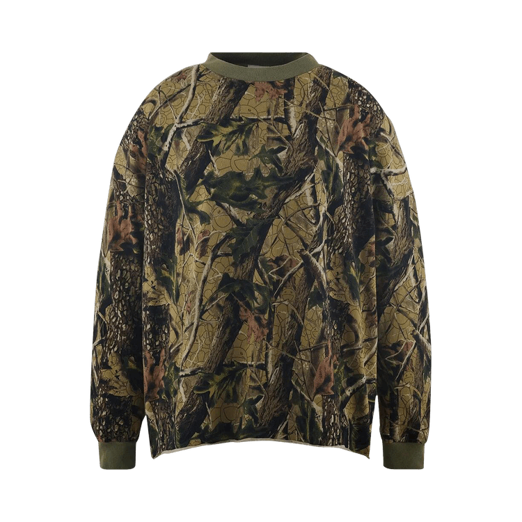 Takashi Murakami Long-Sleeve Wide T-Shirt "Camo/White"