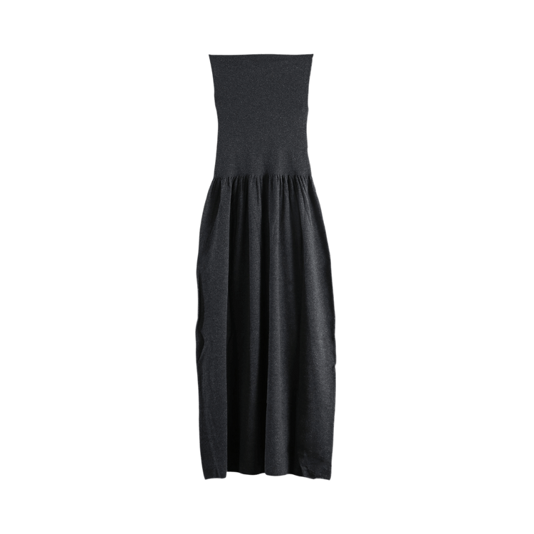 Amomento Shirring Knit Maxi Dress "Charcoal"