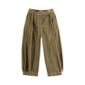 Amomento Velvet Shirring Pants "Khaki"