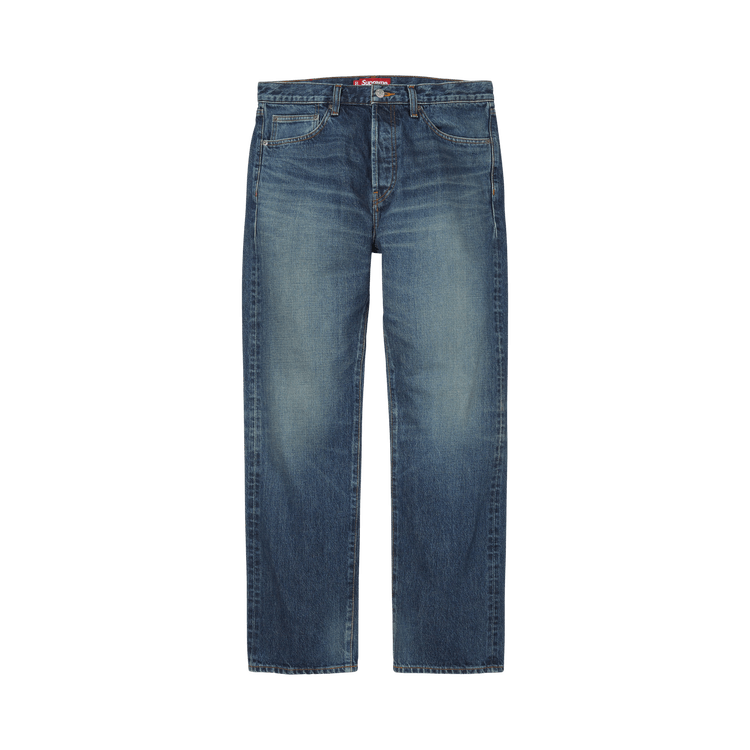 Supreme Slim Straight Selvedge Jean "Washed Indigo"