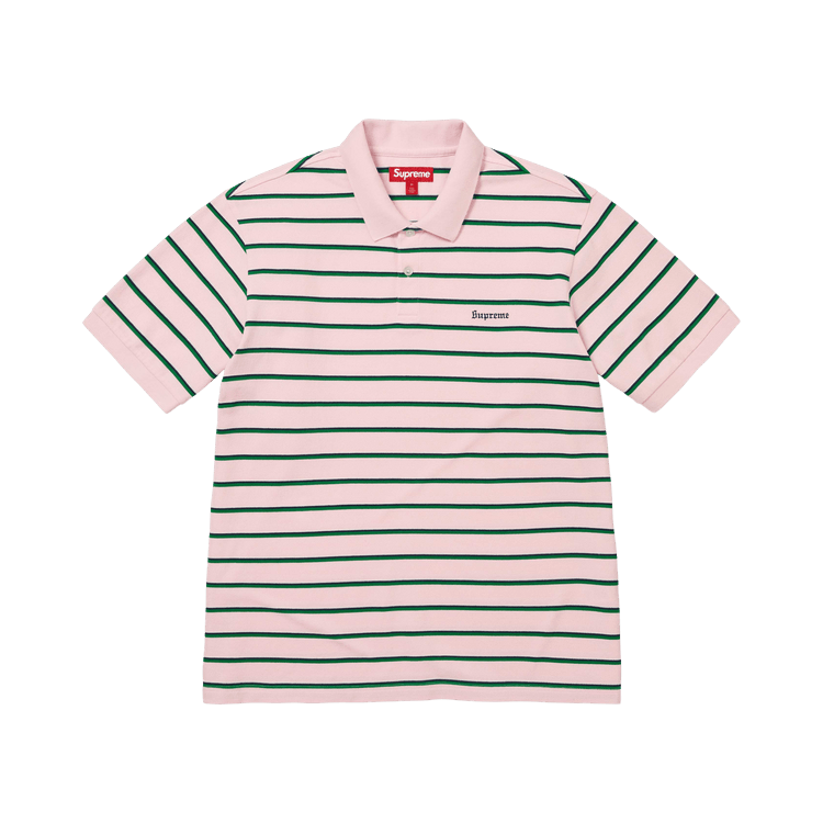 Supreme Stripe Polo "Pink"