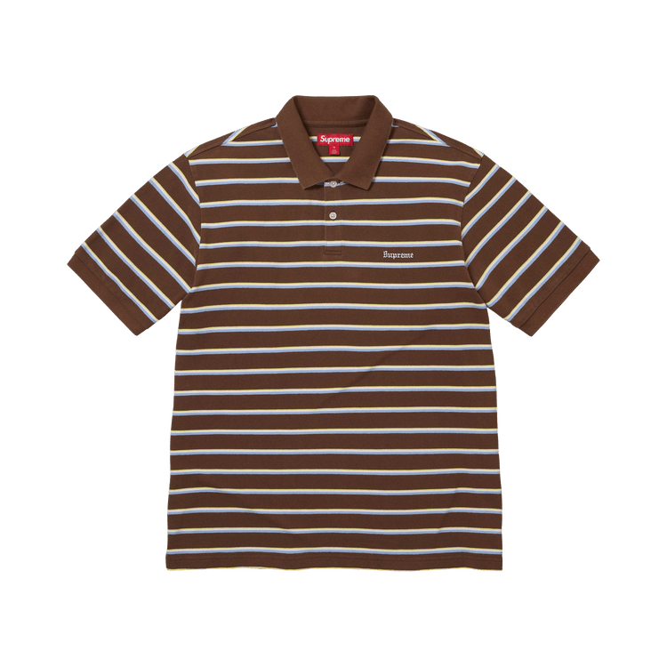 Supreme Stripe Polo "Brown"