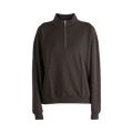 Auralee Super High Gauge Sweat Half Zip Pullover "Dark Brown"