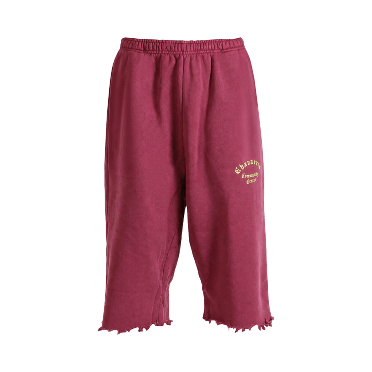 Willy Chavarria Chavarria Community Center Distressed Pants "Bordeaux"