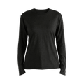 Auralee Soft Smooth Wool Stripe Jersey Long Sleeve Tee "Ink Black"