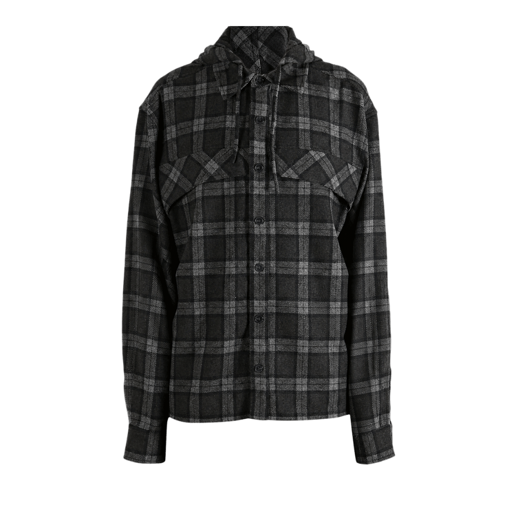 ROA Logger Wool Check Long Sleeve Shirt "Anthracite"