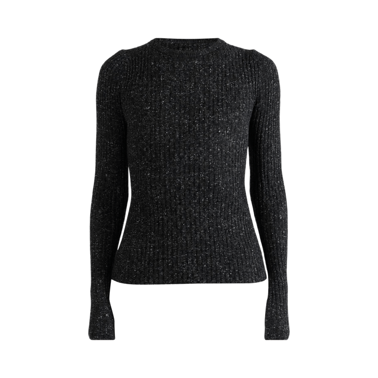 Auralee Cashmere Nep Knit Pullover "Mix Black"