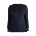 Auralee Suri Alpaca Sheer Knit Pullover "Navy"