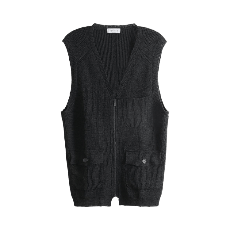 Yohji Yamamoto Pour Homme Pocket Detail Zip Vest "Black"