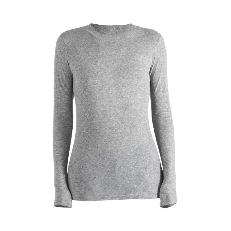 Auralee Super High Gauge Sheer Rib Long Sleeve Tee "Top Gray"