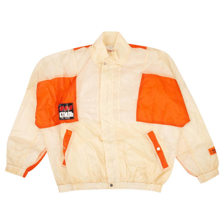 Heron Preston Parachute Windbreaker "Off White/Orange"