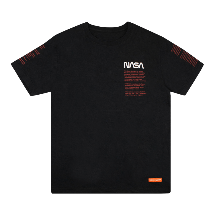 Heron Preston Nasa Facts Short Sleeve T-Shirt "Black"