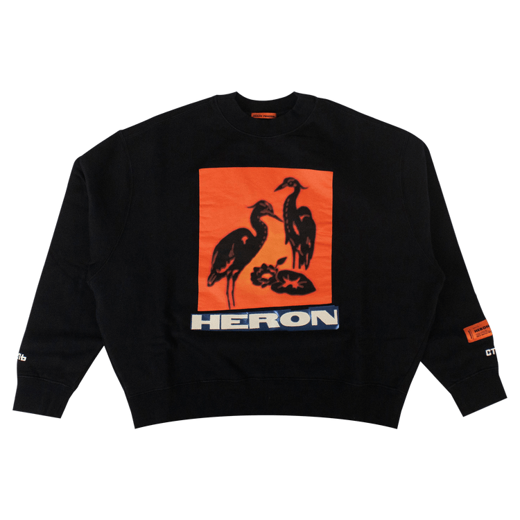 Heron Preston Crewneck Herons Tape "Black"