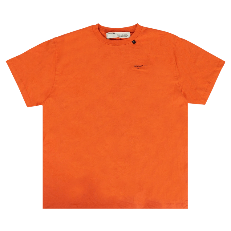 Off-White Abstract Arrows Short Sleeve Over Tee "Orange"