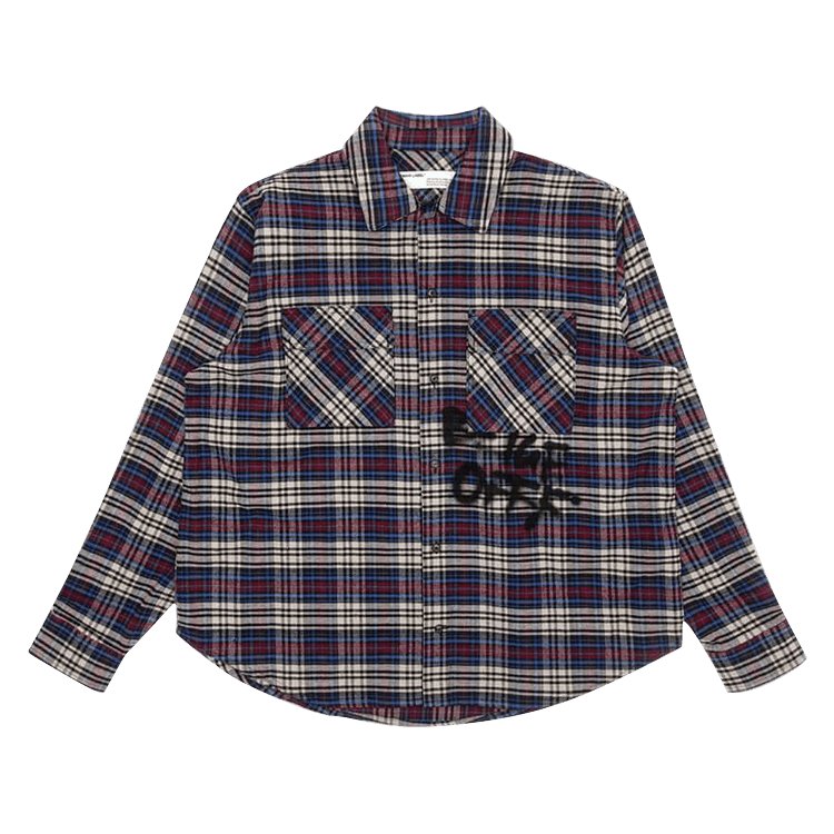 Off-White Flannel Check Shirt "Blue / Black"