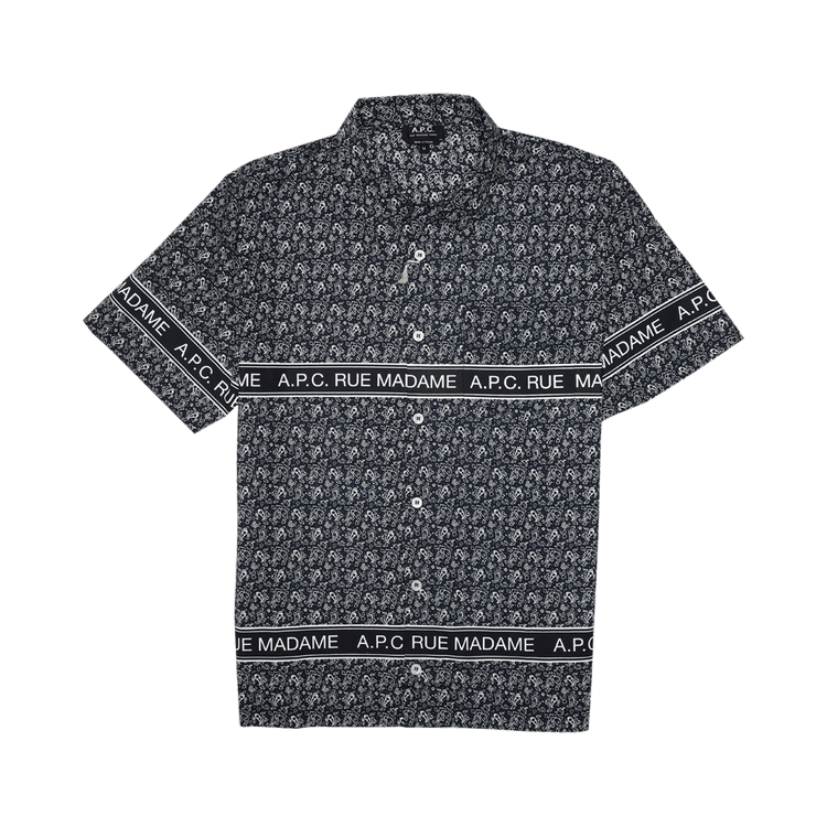 A.P.C. Logo Short-Sleeve Shirt "Dark"