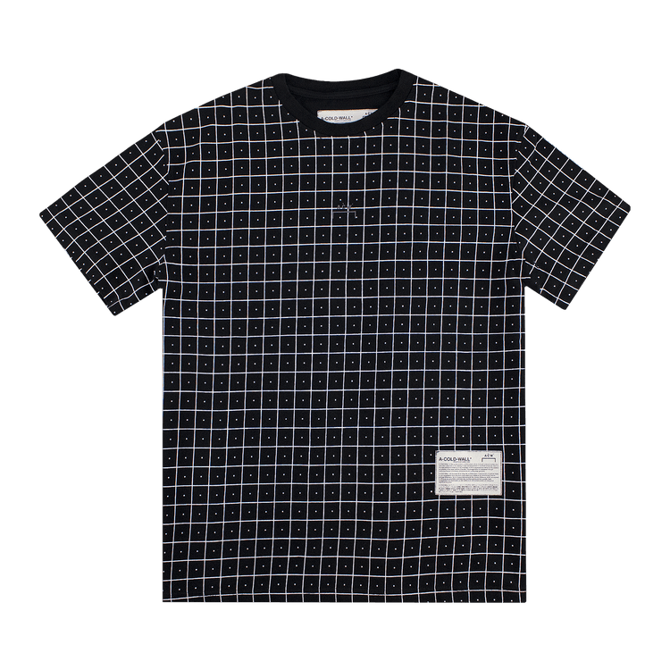 A-Cold-Wall* Grid Print T-shirt "Black"