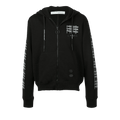 Off-White Diag Indus Slim Zipped Hoodie "Black / Silver"