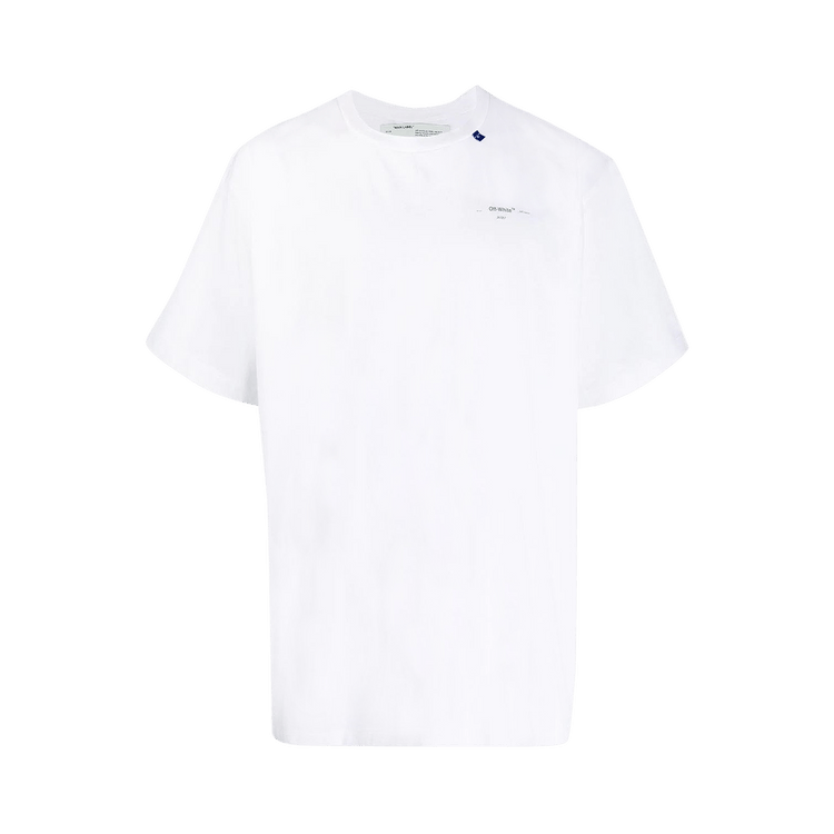 Off-White Unfinished Short Sleeve Over Tee "White / Silver"