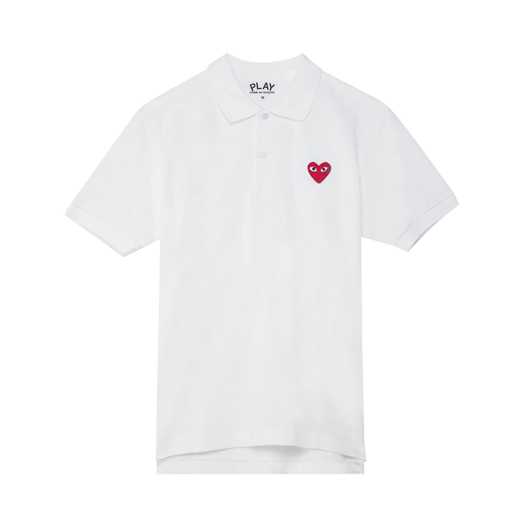 Comme des Garçons PLAY Heart Polo "White"