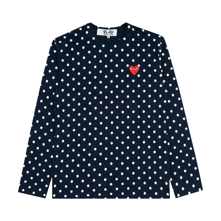 Comme des Garçons PLAY Polka Dot Long-Sleeve T-Shirt "Navy"