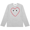 Comme des Garçons PLAY Red Heart Sketch Long-Sleeve T-Shirt "Grey"