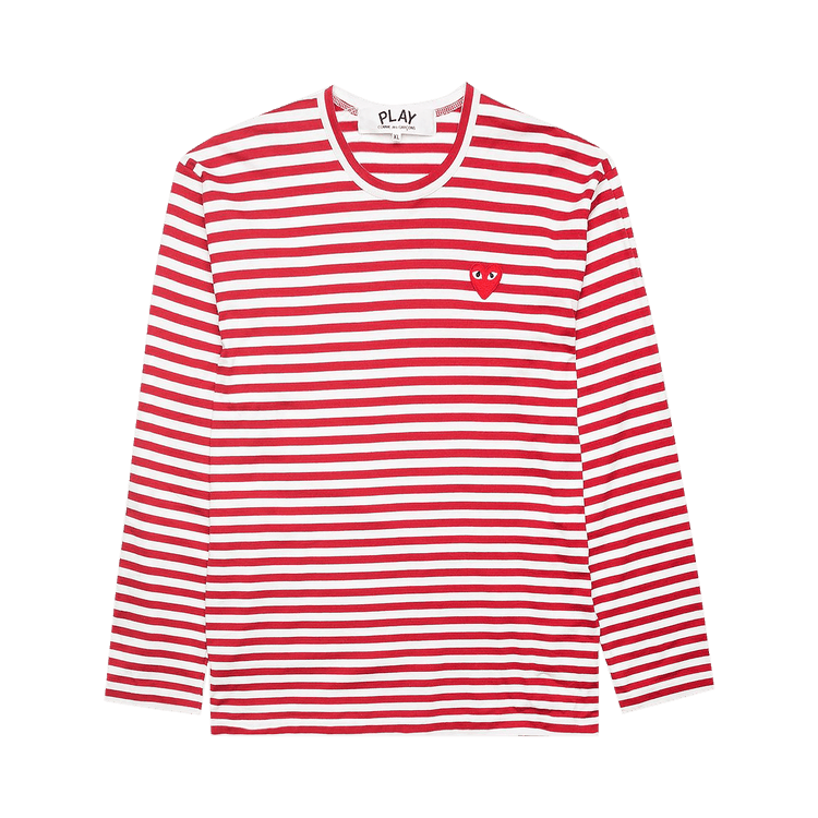 Comme des Garçons PLAY Striped Long-Sleeve T-Shirt "Red"