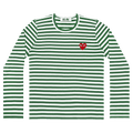 Comme des Garçons PLAY Striped Long-Sleeve T-Shirt "Green"