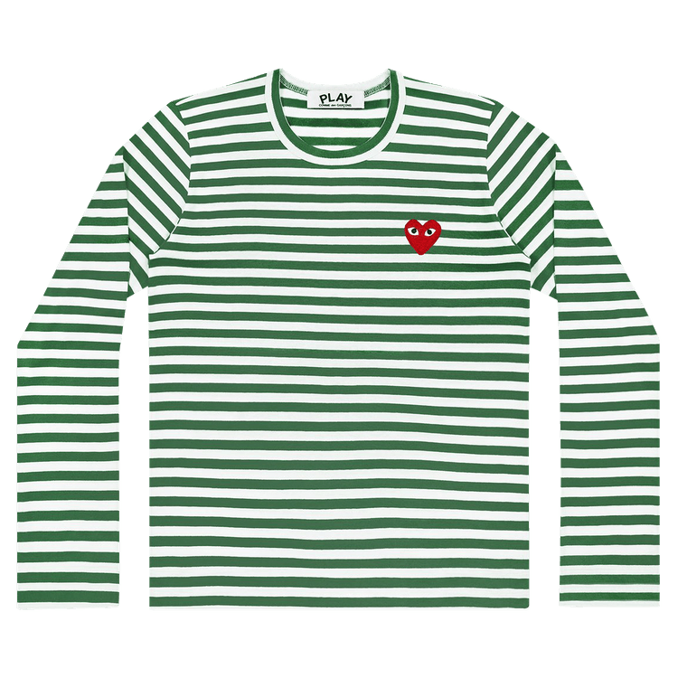 Comme des Garçons PLAY Striped Long-Sleeve T-Shirt "Green"