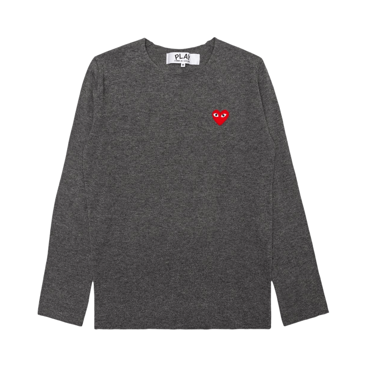 Comme des Garçons PLAY Red Heart Sweater "Grey"