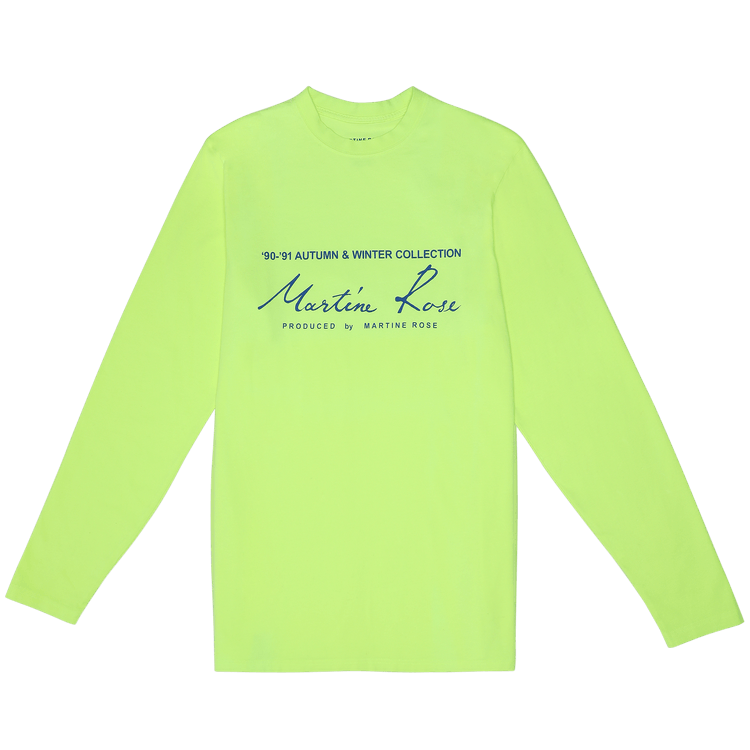 Martine Rose Classic Logo Long-Sleeve T-Shirt "Fluoro"